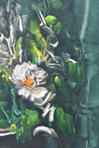 Maurice DE VLAMINCK : Fleurs au pot de grès, Lithographie signée 2