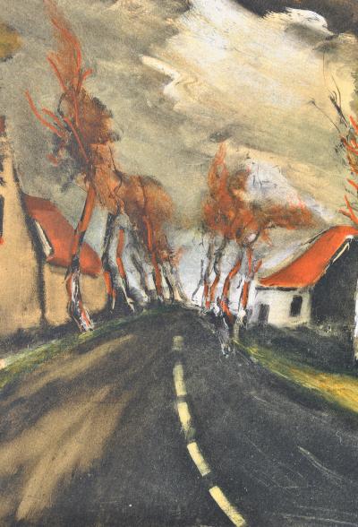 Maurice DE VLAMINCK : La route de Mortagne, Lithographie signée 2