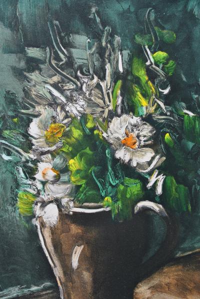 Maurice DE VLAMINCK: Flowers in a stoneware pot, Signed lithograph 2