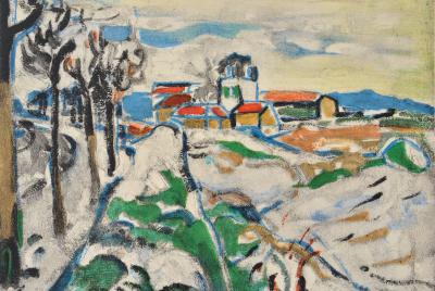 Maurice DE VLAMINCK : Les coteaux de Chatou, Lithographie signée 2