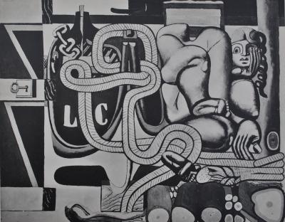 LE CORBUSIER : Femme, cordage et porte ouverte, héliogravure, 1938 2