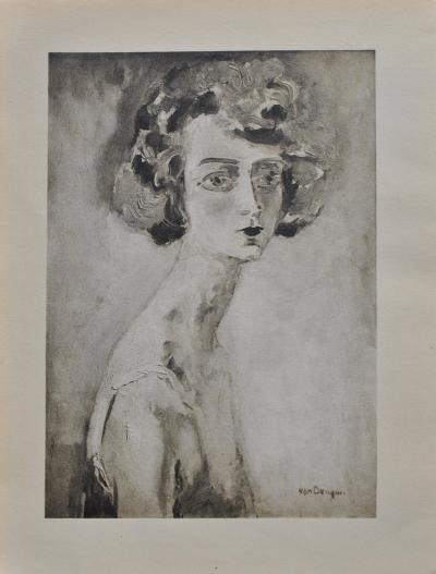 Kees VAN DONGEN : Modèle timide, Gravure signée