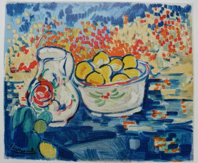 Maurice DE VLAMINCK : nature morte aux fruits, Lithographie signée 2