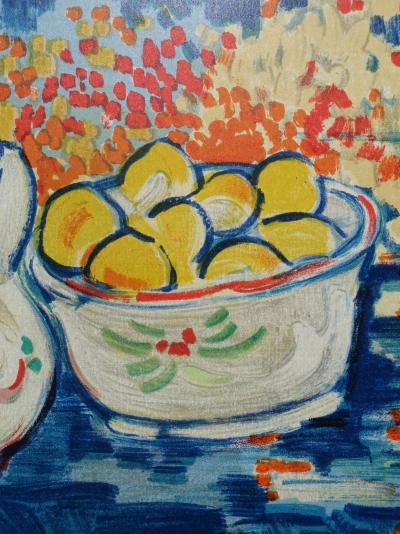 Maurice DE VLAMINCK : nature morte aux fruits, Lithographie signée 2