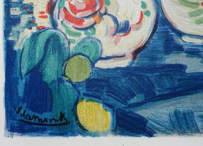 Maurice DE VLAMINCK : nature morte aux fruits, Lithographie signée 2