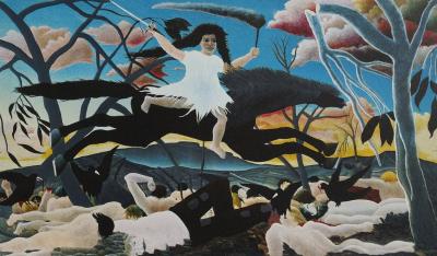 Henri ROUSSEAU (dit le douanier) : La Guerre, Lithographie signée 2