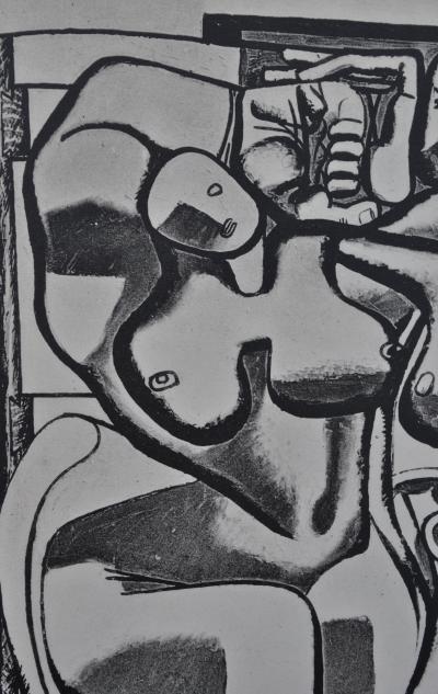 LE CORBUSIER : deux femmes debout à la chaise, héliogravure, 1938 2