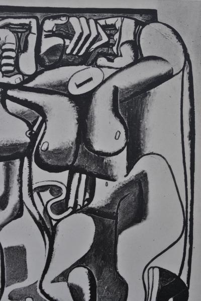 LE CORBUSIER : deux femmes debout à la chaise, héliogravure, 1938 2