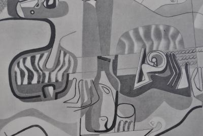 LE CORBUSIER : Joueuse de violon et de guitare, héliogravure signée, 1938 2