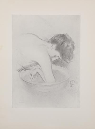 Paul César HELLEU : La toilette, Héliogravure signée