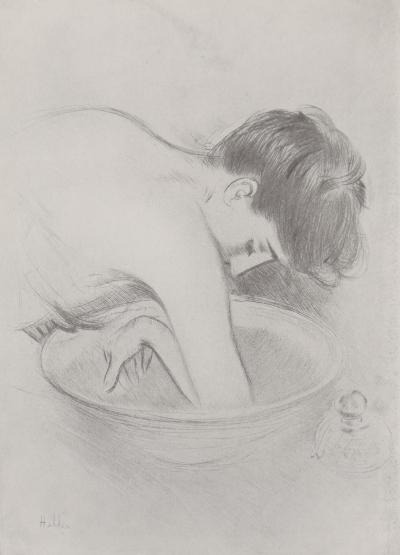 Paul César HELLEU : La toilette, Héliogravure signée 2