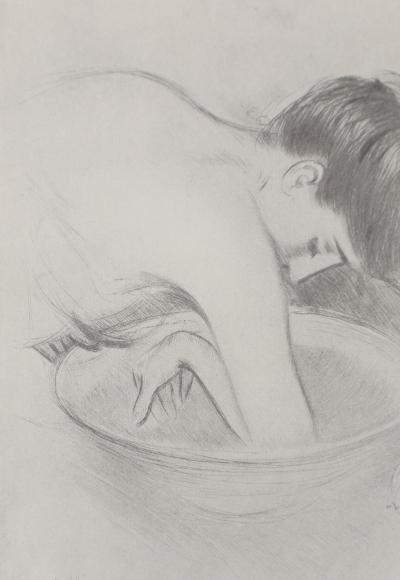 Paul César HELLEU : La toilette, Héliogravure signée 2