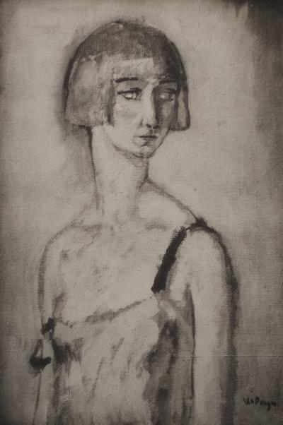 Kees VAN DONGEN : Jeune fille pensive, Gravure signée 2