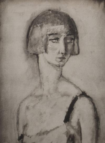 Kees VAN DONGEN : Jeune fille pensive, Gravure signée 2
