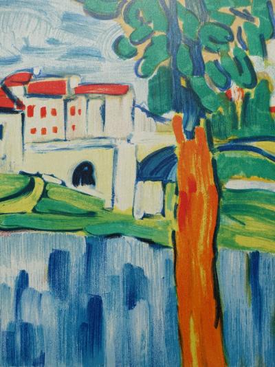 Maurice DE VLAMINCK : Chatou et les toits rouges, Lithographie signée 2