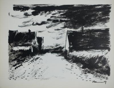 Maurice DE VLAMINCK : Maisons dans la Beauce, Lithographie originale signée 2