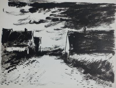 Maurice DE VLAMINCK : Maisons dans la Beauce, Lithographie originale signée 2