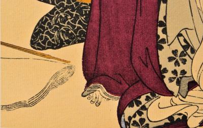 Chubunsaï YEISHI : Le fétichiste, Lithographie érotique japonaise 2