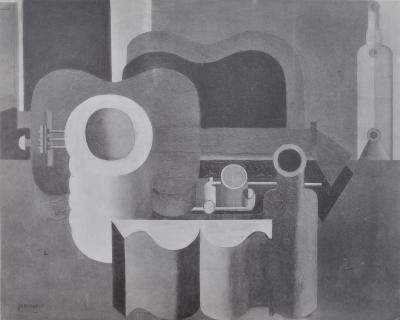 LE CORBUSIER : Nature morte à la guitare, héliogravure signée, 1938 2