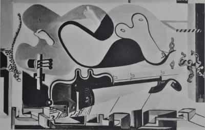 LE CORBUSIER : Danseuse, chat et coureur , héliogravure, 1938 2