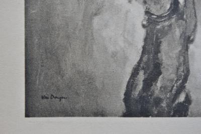 Kees VAN DONGEN : Modèle nu et le petit chien, Gravure signée 2