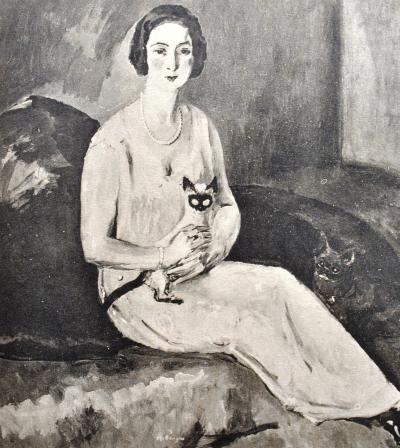 Kees VAN DONGEN : Modèle nu et le petit chien, Gravure signée 2