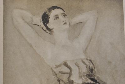 Kees VAN DONGEN : Jeune femme et son chien, Gravure signée 2