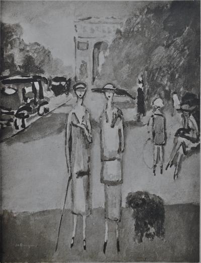 Kees VAN DONGEN : Promenade parisienne, Gravure signée 2