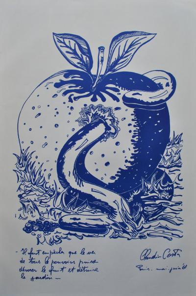 Claudine COSTA: The worm of all powers, original May 68 poster 2