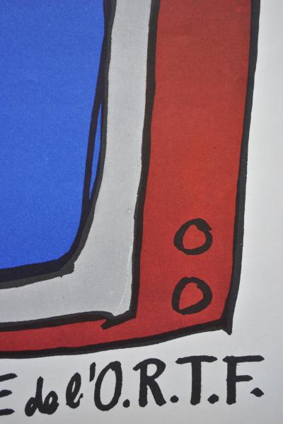 Jean EFFEL : Affiche Mai 68 originale, Médias muselés, Indépendance et autonomie de l'ORTF 2