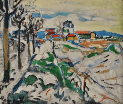 Maurice DE VLAMINCK : Les coteaux de Chatou, Lithographie signée 2