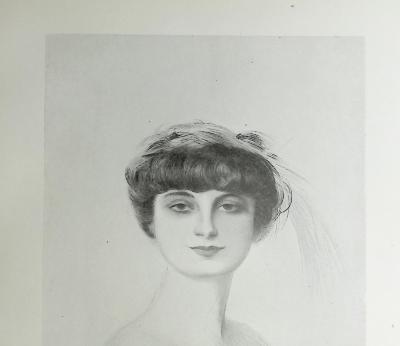 Paul César HELLEU : La comtesse Anna de Noailles, Héliogravure signée 2
