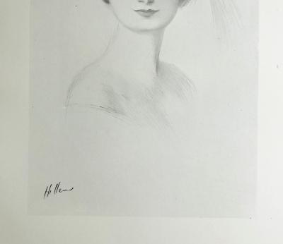 Paul César HELLEU : La comtesse Anna de Noailles, Héliogravure signée 2