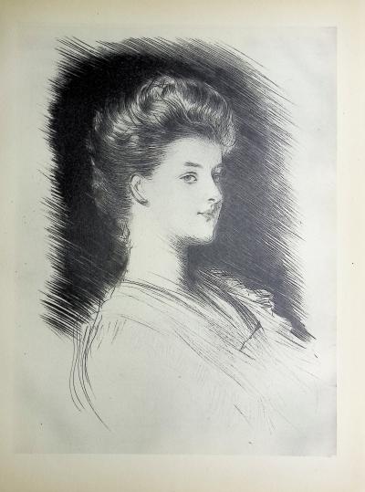 Paul César HELLEU : La duchesse d'Audiffret Pasquier, Héliogravure 2
