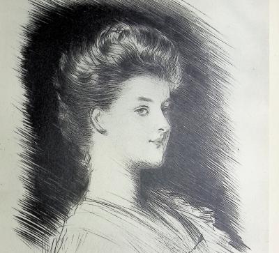 Paul César HELLEU : La duchesse d'Audiffret Pasquier, Héliogravure 2