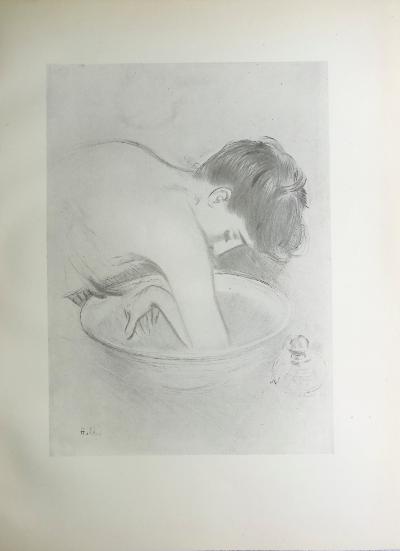 Paul César HELLEU : La toilette, Héliogravure signée