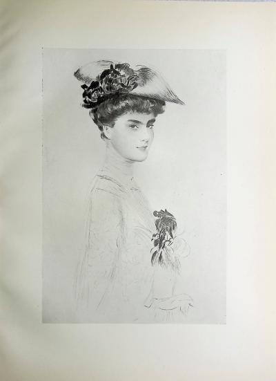 Paul César HELLEU : Le tricorne fleuri, Héliogravure 2