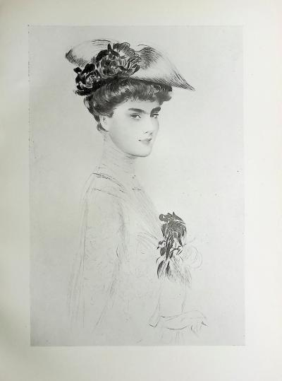 Paul César HELLEU : Le tricorne fleuri, Héliogravure 2