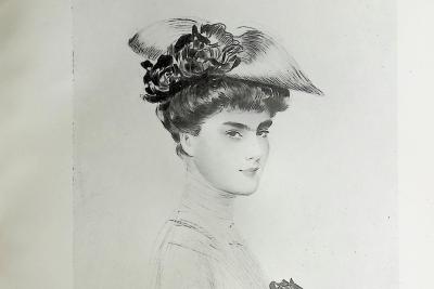 Paul César HELLEU : Le tricorne fleuri, Héliogravure 2