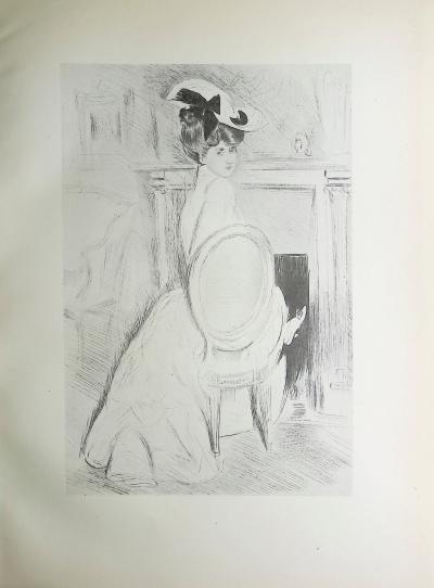 Paul César HELLEU : Le chapeau au noeud, Héliogravure 2