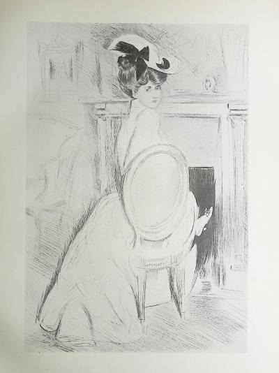 Paul César HELLEU : Le chapeau au noeud, Héliogravure 2