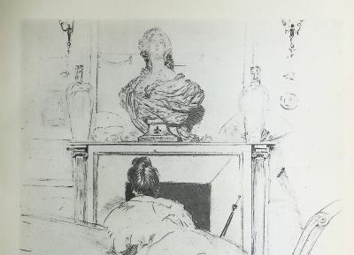 Paul César HELLEU : Le buste sur la cheminée, Héliogravure 2