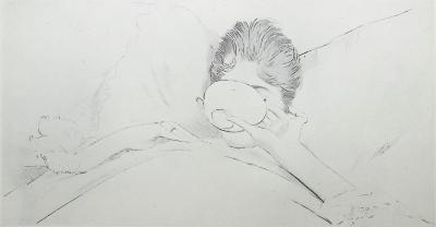 Paul César HELLEU : Le bol de lait, Héliogravure 2
