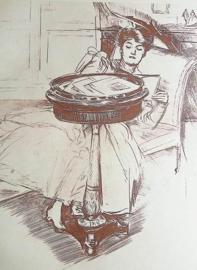 Paul César HELLEU : Le sommeil, Héliogravure 2