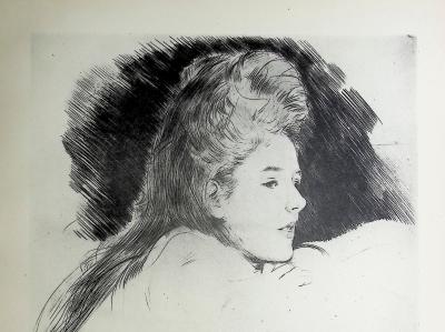 Paul César HELLEU : L'adolescente, Héliogravure signée 2
