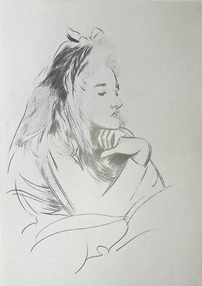 Paul César HELLEU : Jeune fille pensive, Héliogravure 2