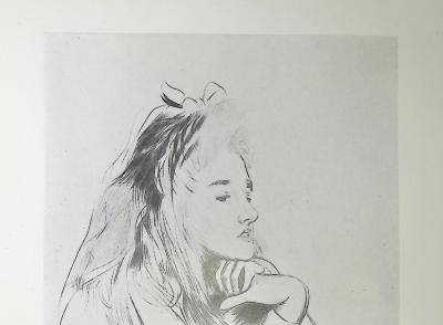 Paul César HELLEU : Jeune fille pensive, Héliogravure 2