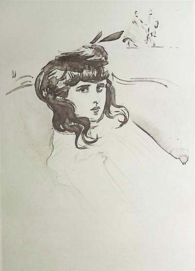 Paul César HELLEU : Les cheveux serpentins, Héliogravure 2