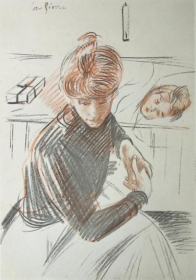 Paul César HELLEU : La fièvre, Héliogravure 2