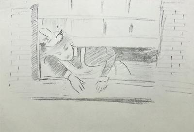 Paul César HELLEU : La concierge à la fenêtre, Héliogravure 2
